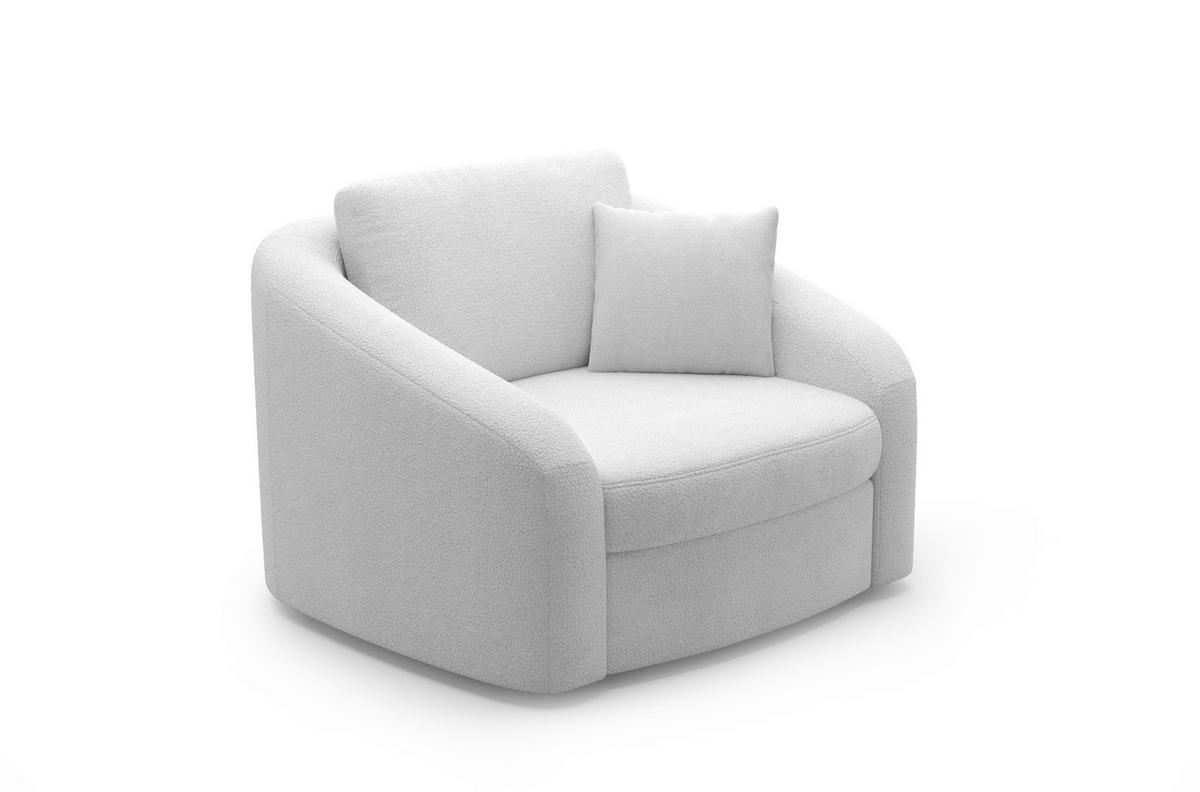 SESSEL in Flachgewebe Silberfarben  - Silberfarben/Schwarz, Modern, Kunststoff/Textil (116/88/104cm) - Sit & More