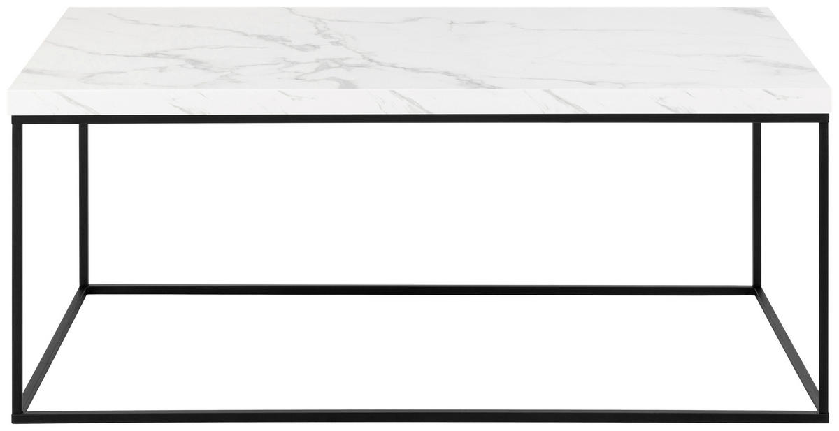 COUCHTISCH in Holz, Metall 110/55/45 cm   - Weiss/Schwarz, Design, Holz/Metall (110/55/45cm) - MID.YOU