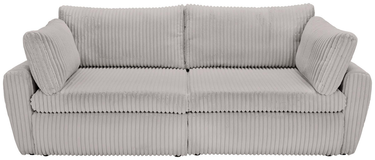 SCHLAFSOFA Cord, Plüsch Grau  - Schwarz/Grau, MODERN, Kunststoff/Textil (240/90/120cm) - Carryhome