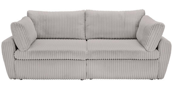 SCHLAFSOFA in Cord, Plüsch Grau  - Schwarz/Grau, MODERN, Kunststoff/Textil (240/90/120cm) - Carryhome