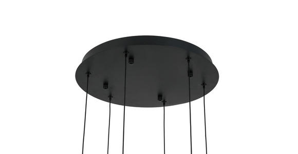 LED-HÄNGELEUCHTE 47/150 cm  - Schwarz/Weiß, Trend, Kunststoff/Metall (47/150cm) - Novel