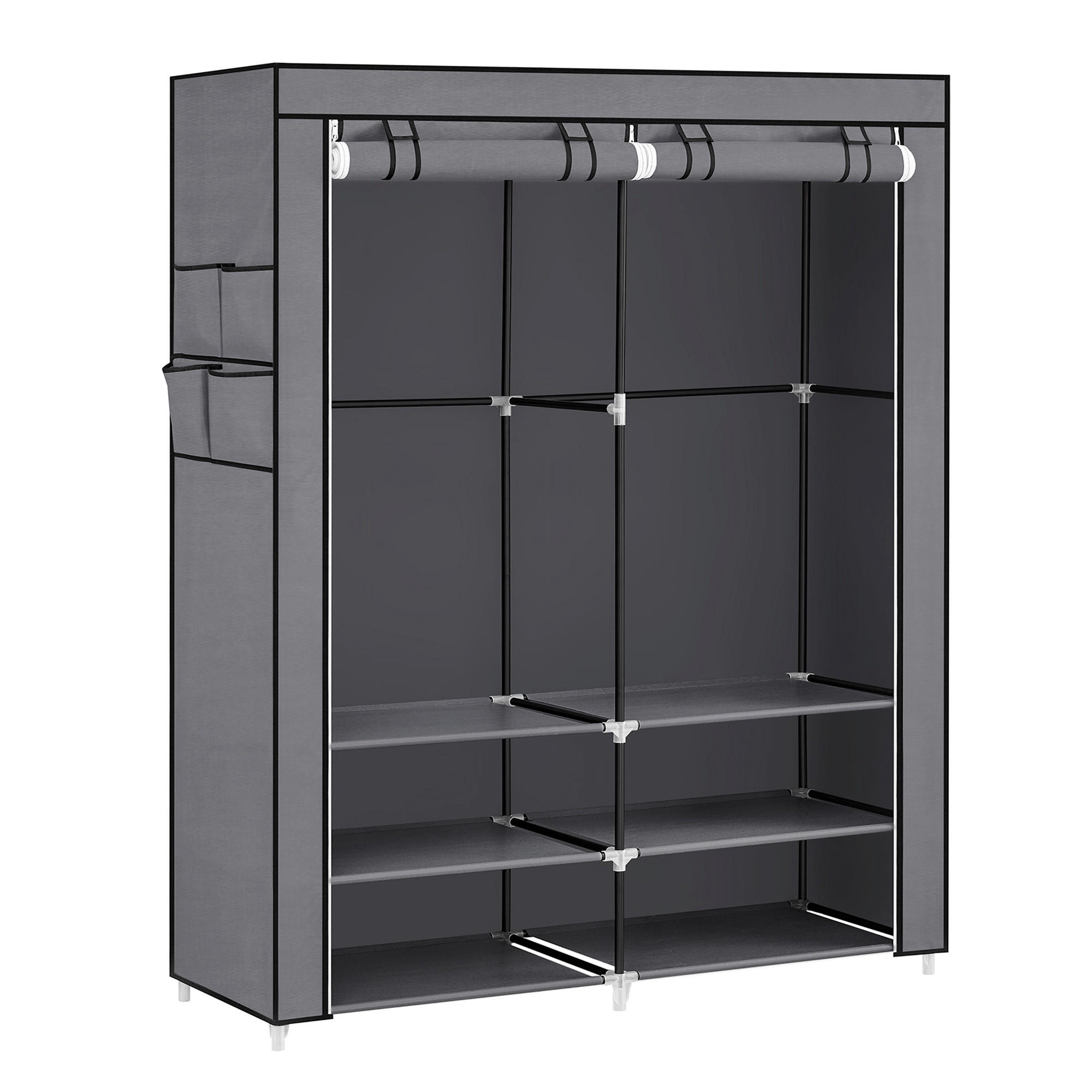 XXXLutz Stoffschrank Dunkelgrau 127x176x45 cm