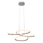 LED-HÄNGELEUCHTE 84,5/150 cm  - Silberfarben, Design, Kunststoff/Metall (84,5/150cm) - Novel