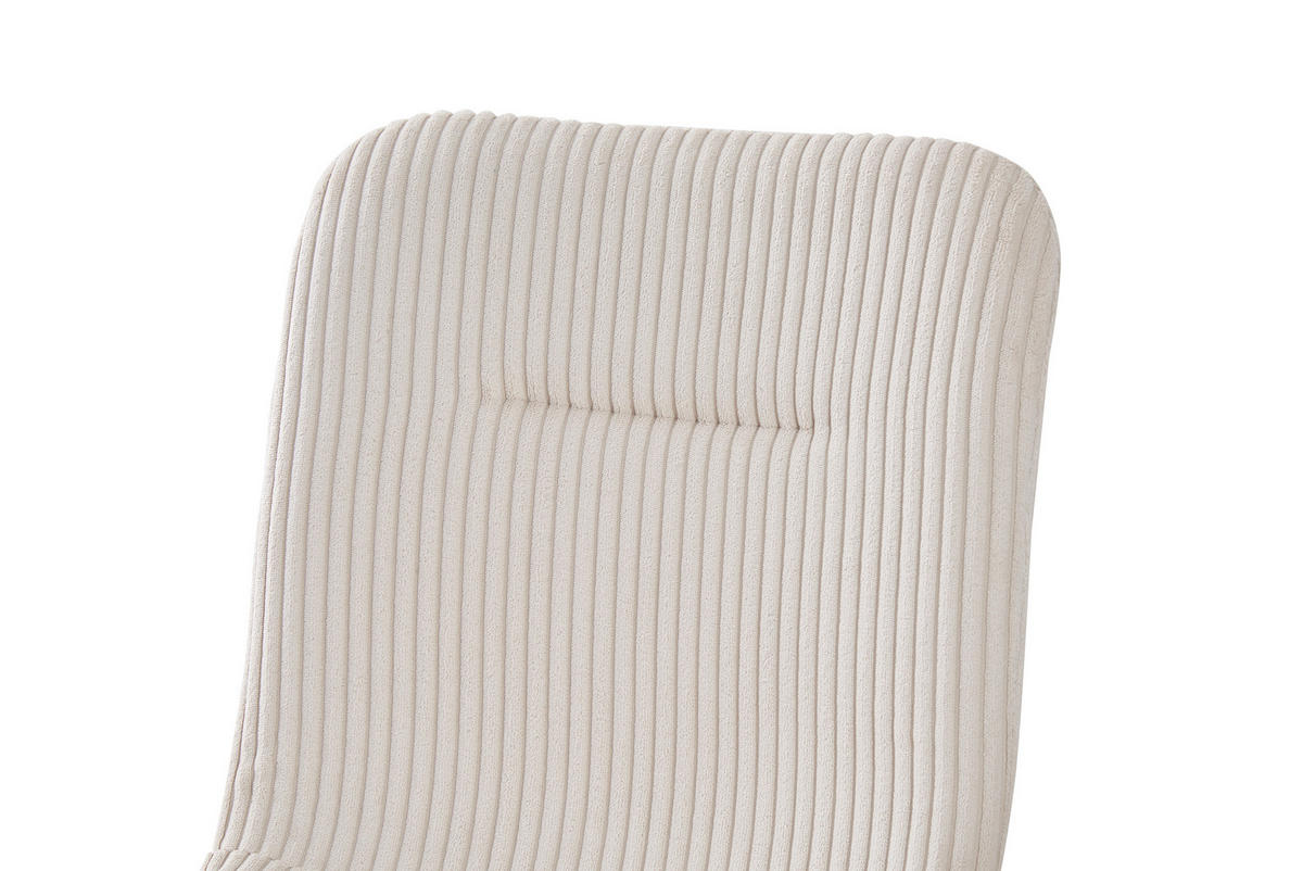 STUHL Cord Beige  - Beige/Schwarz, Design, Textil/Metall (43/83/56cm) - Xora
