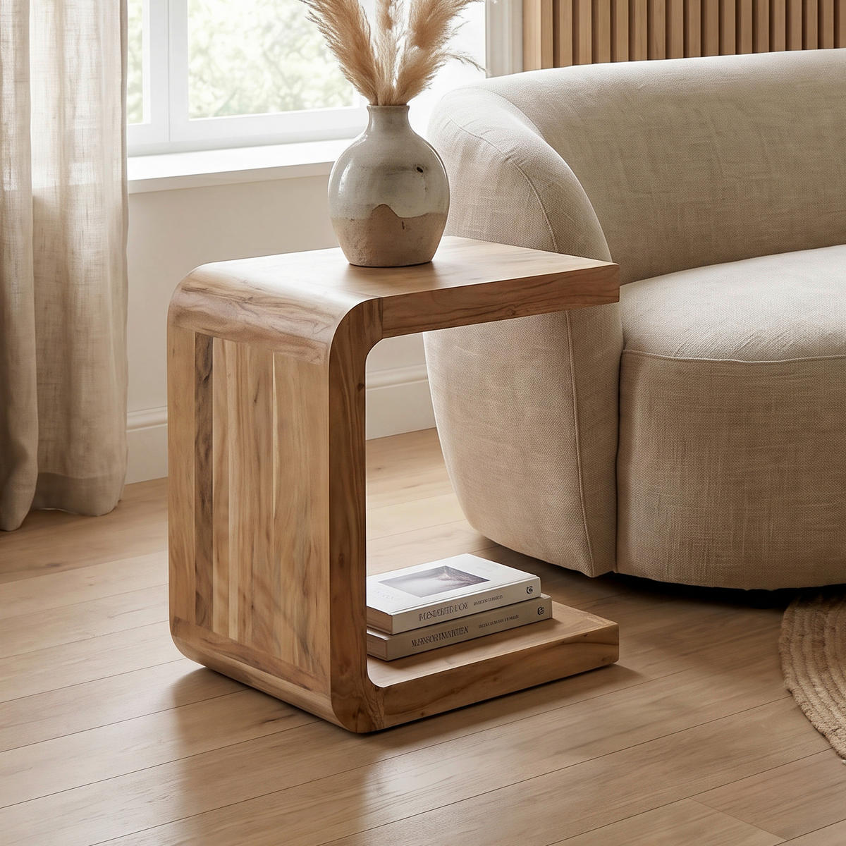 BEISTELLTISCH in Holz 45/45/45 cm  - Akaziefarben, Design, Holz (45/45/45cm) - Livetastic