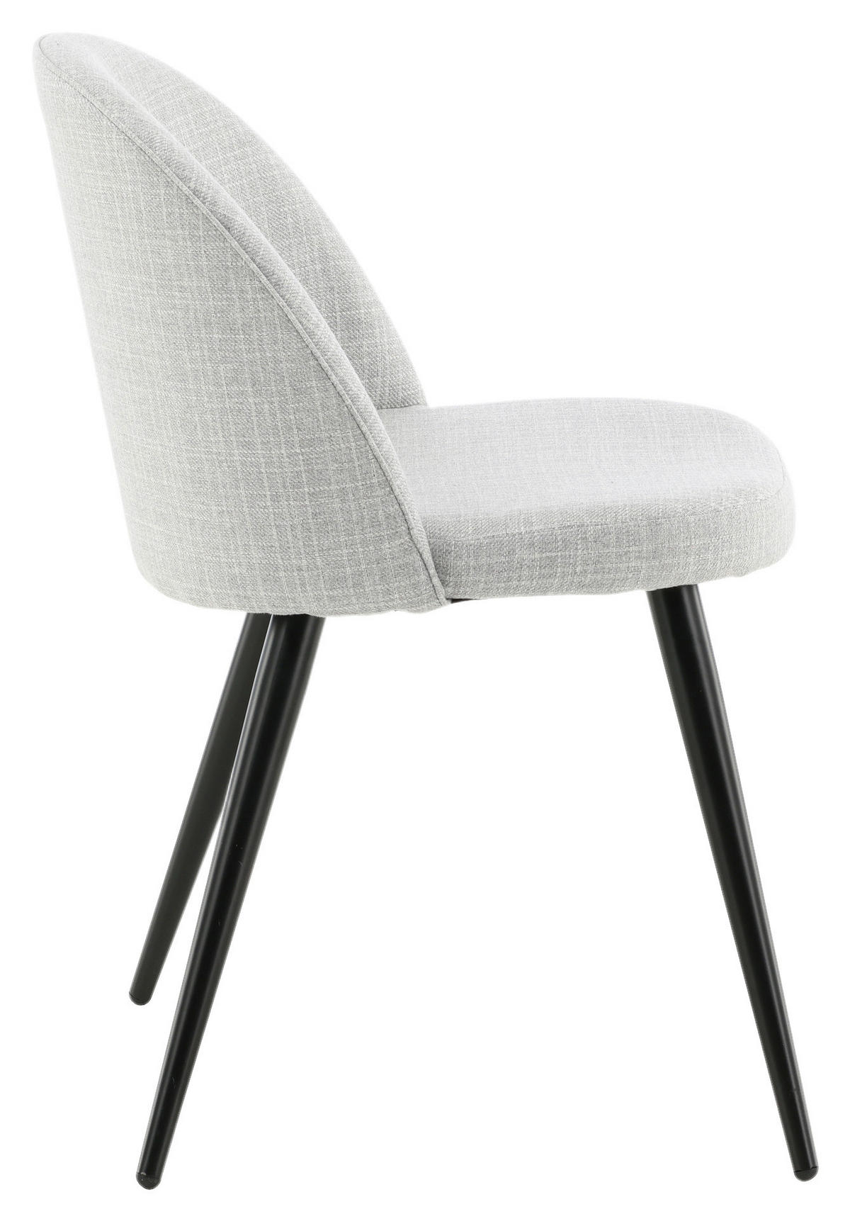 STOLSET 2 styck stål textilväv  - ljusgrå/svart, Design, metall/textil (50/77/48cm) - Livetastic