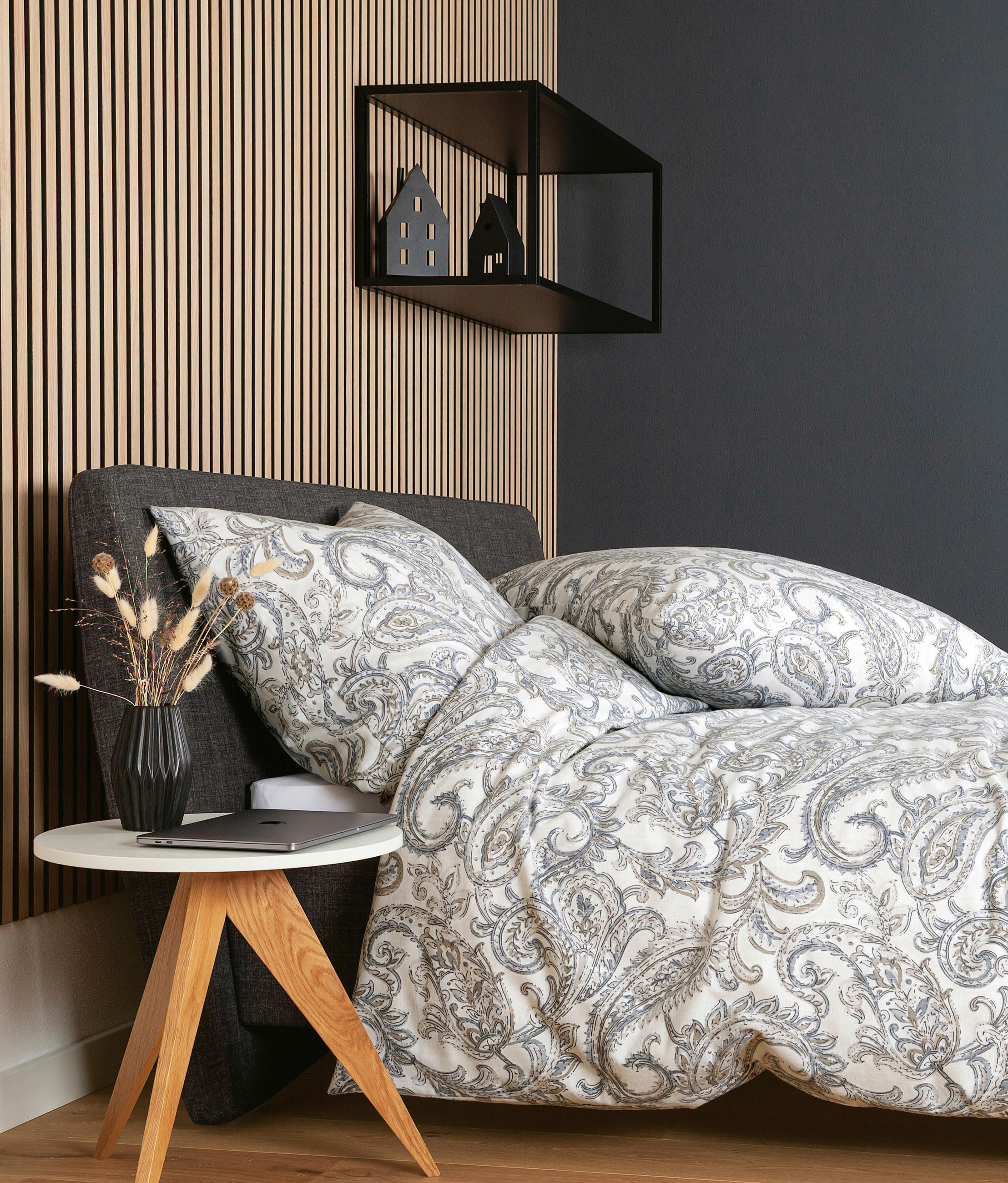 BETTWÄSCHE 135/200 cm Davos Biber  - Beige/Weiß, Basics, Textil (135/200cm) - Janine