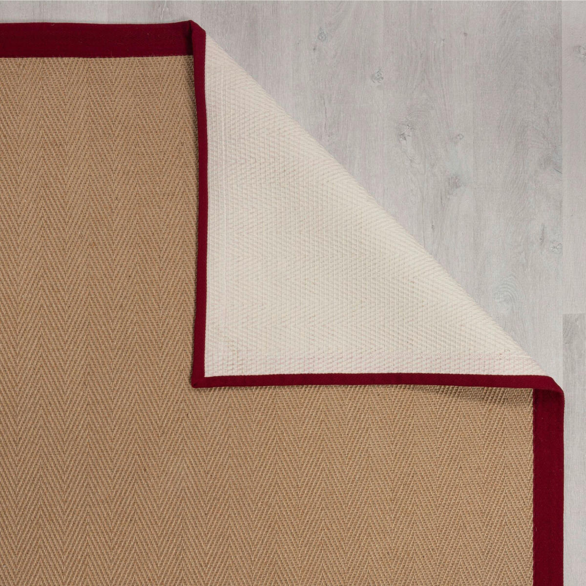 JUTETEPPICH 120/170 cm KIRA JUTE Rot, Naturfarben  - Rot/Naturfarben, KONVENTIONELL, Kunststoff/Textil (120/170cm)