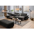 ECKSOFA  in Flachgewebe Dunkelgrau  204/341 cm  - Dunkelgrau/Schwarz, Design, Textil/Metall (204/341cm) - Xora