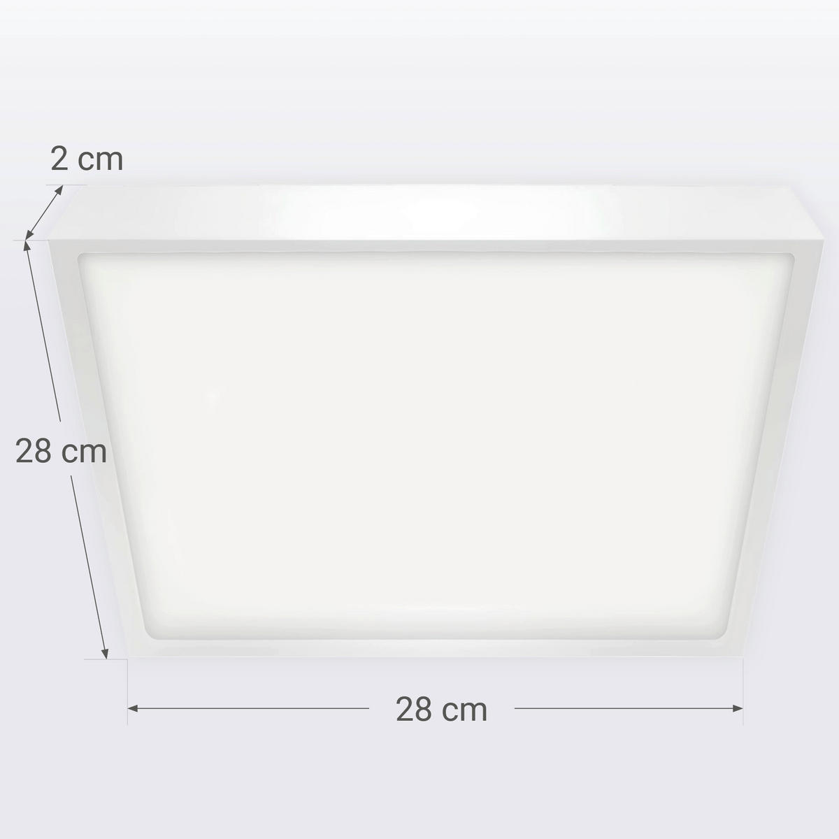 FÜRDŐSZOBAI MENNYEZETI LÁMPA - fehér, Basics, fém (2,5/28/28cm)