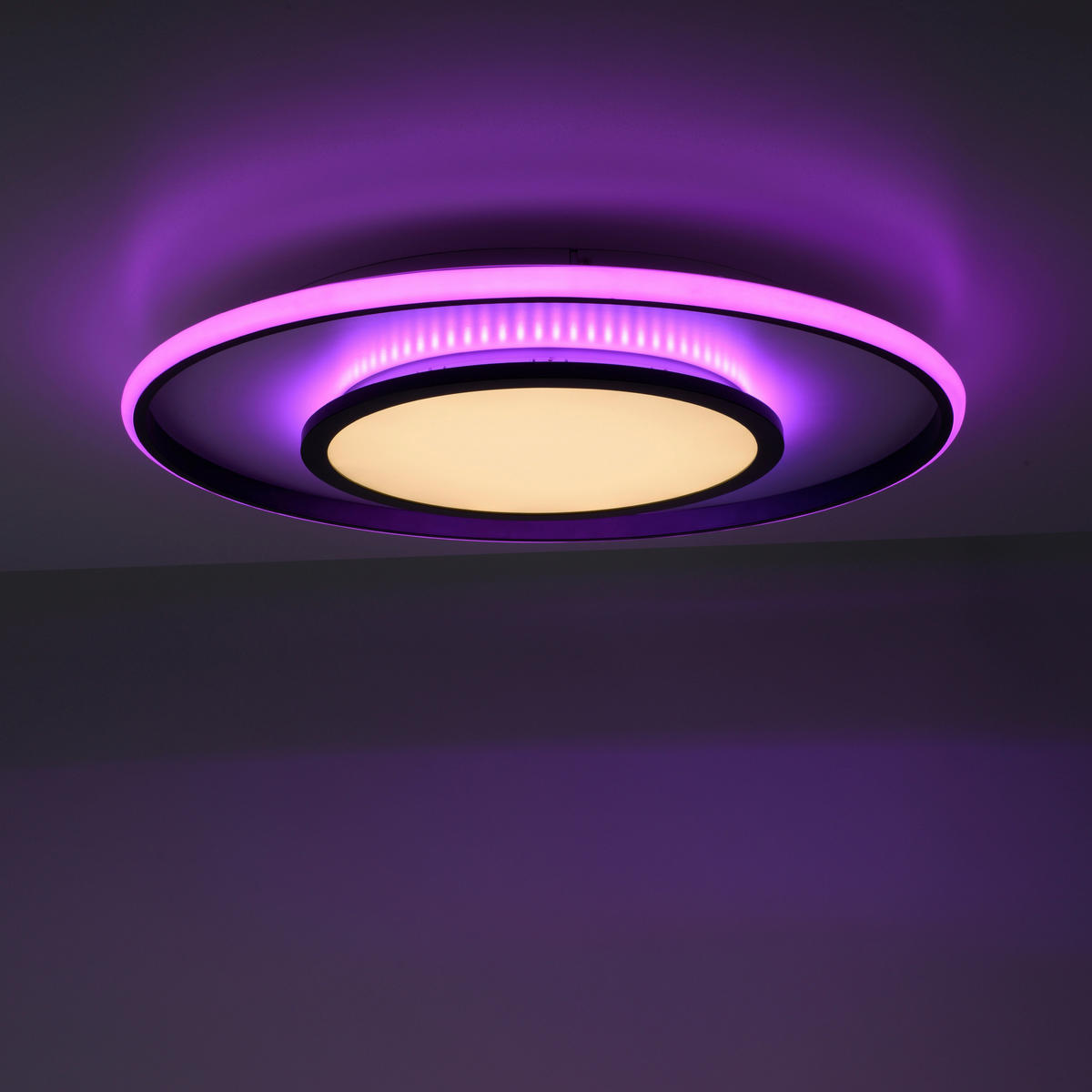 LED-DECKENLEUCHTE 60/10 cm   - Schwarz, Design, Kunststoff/Metall (60/10cm)