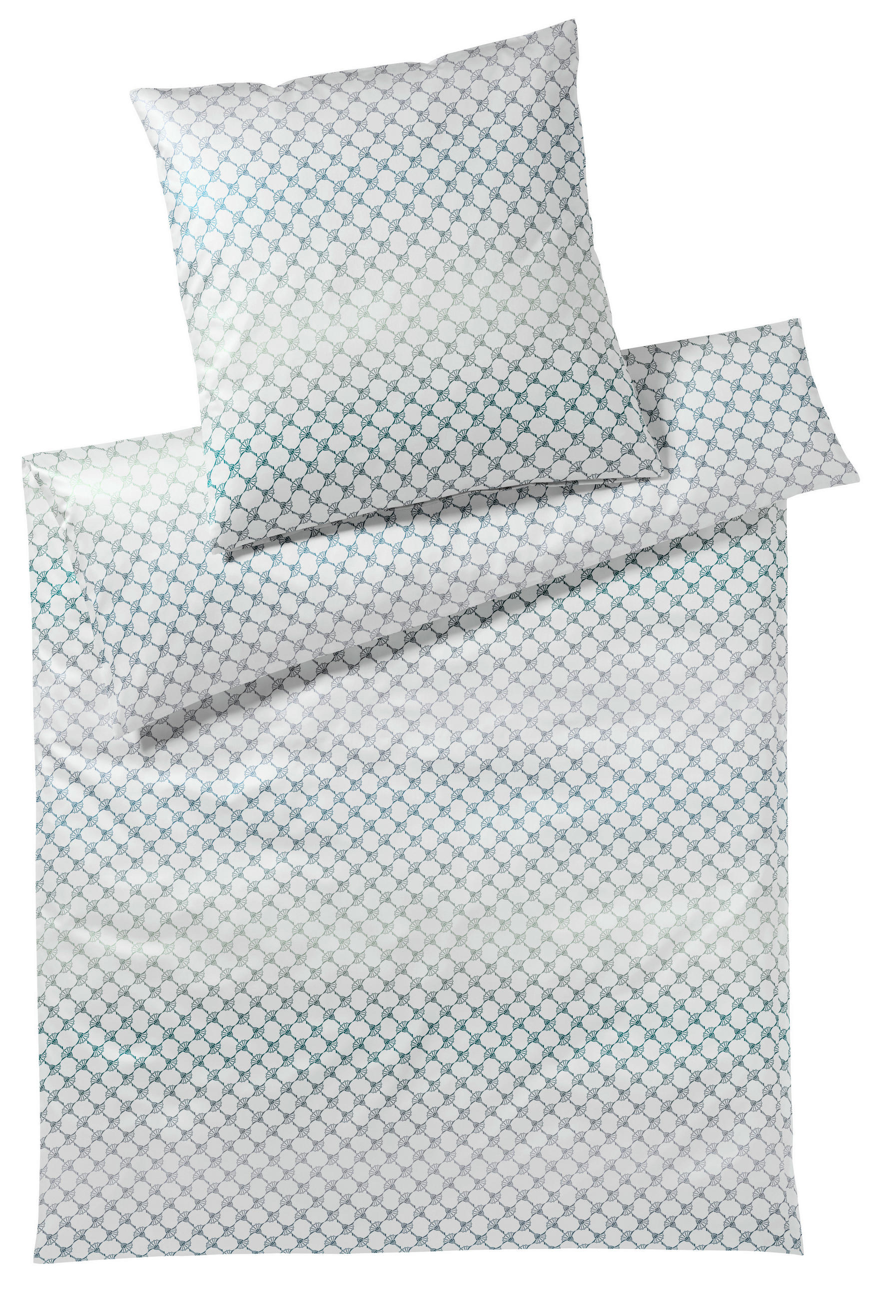 BETTWÄSCHESET Makosatin 160/210 cm  70 cm/50 cm  - Weiss/Multicolor, Basics, Naturmaterialien/Textil (160/210cm) - Joop!