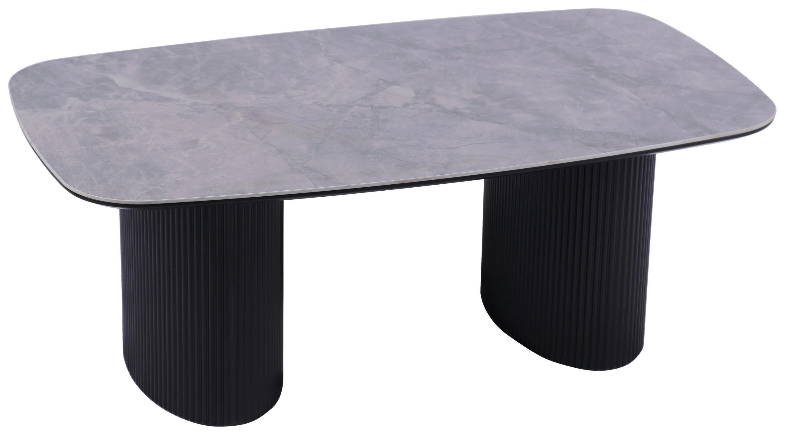 COUCHTISCH 120/70/45 cm rechteckig Grau, Schwarz  - Schwarz/Grau, Design, Keramik/Holzwerkstoff (120/70/45cm) - Stylife