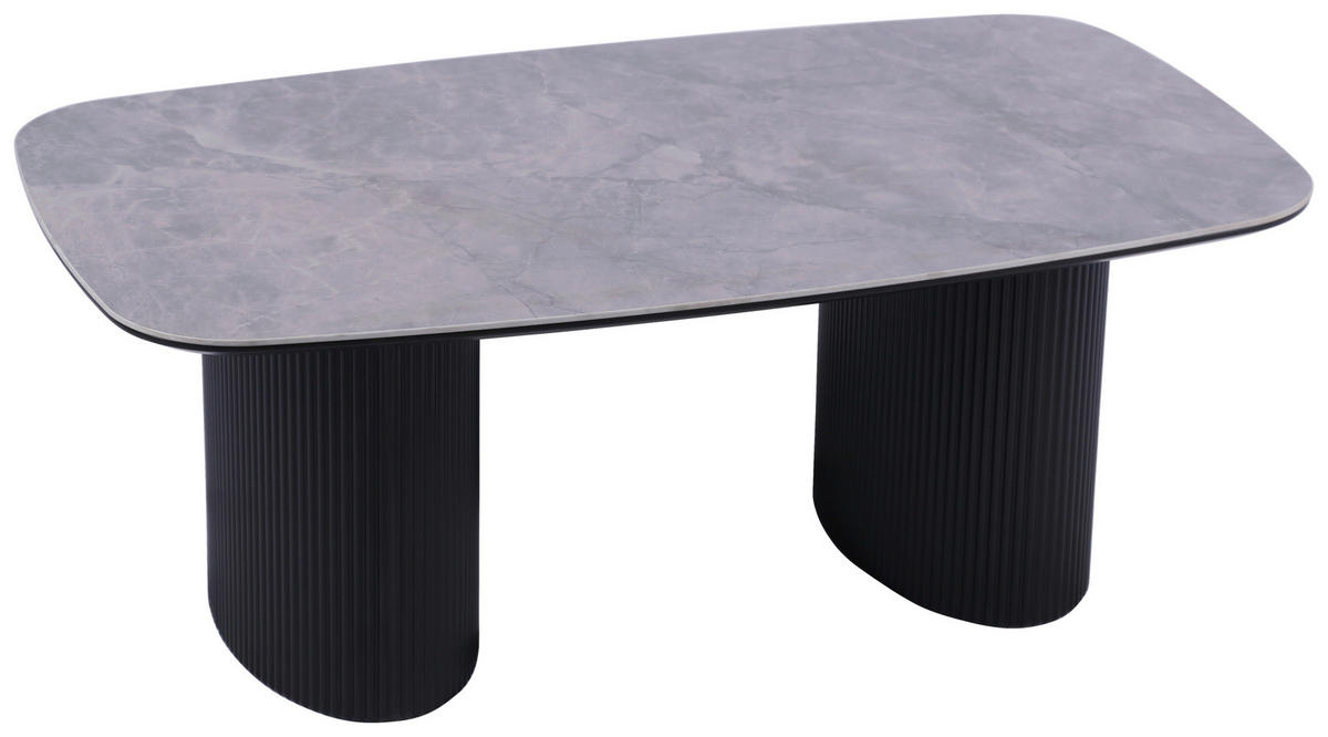 COUCHTISCH 120/70/45 cm rechteckig Grau, Schwarz  - Schwarz/Grau, Design, Keramik/Holzwerkstoff (120/70/45cm) - Stylife