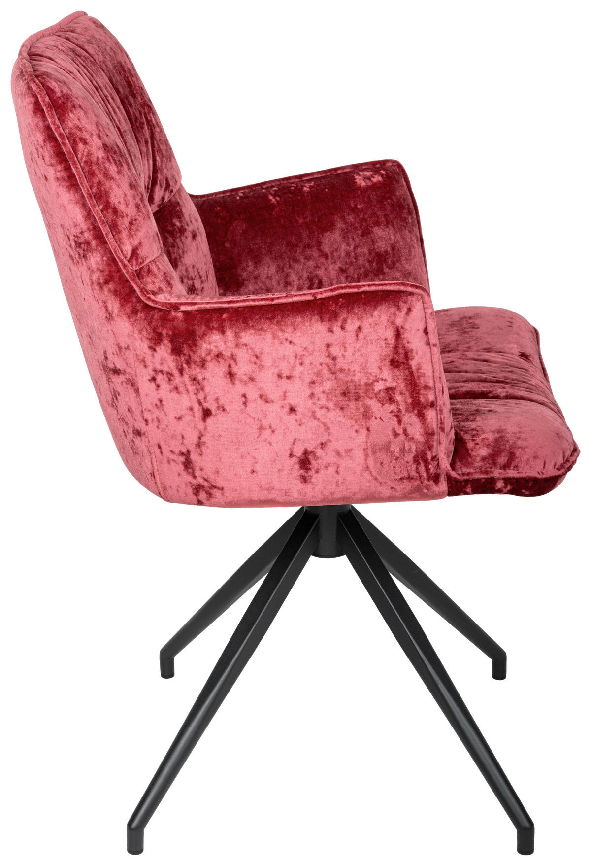 ARMLEHNSTUHL  in Eisen Samt  - Beere/Schwarz, Design, Textil/Metall (59/89,5/63cm) - Novel