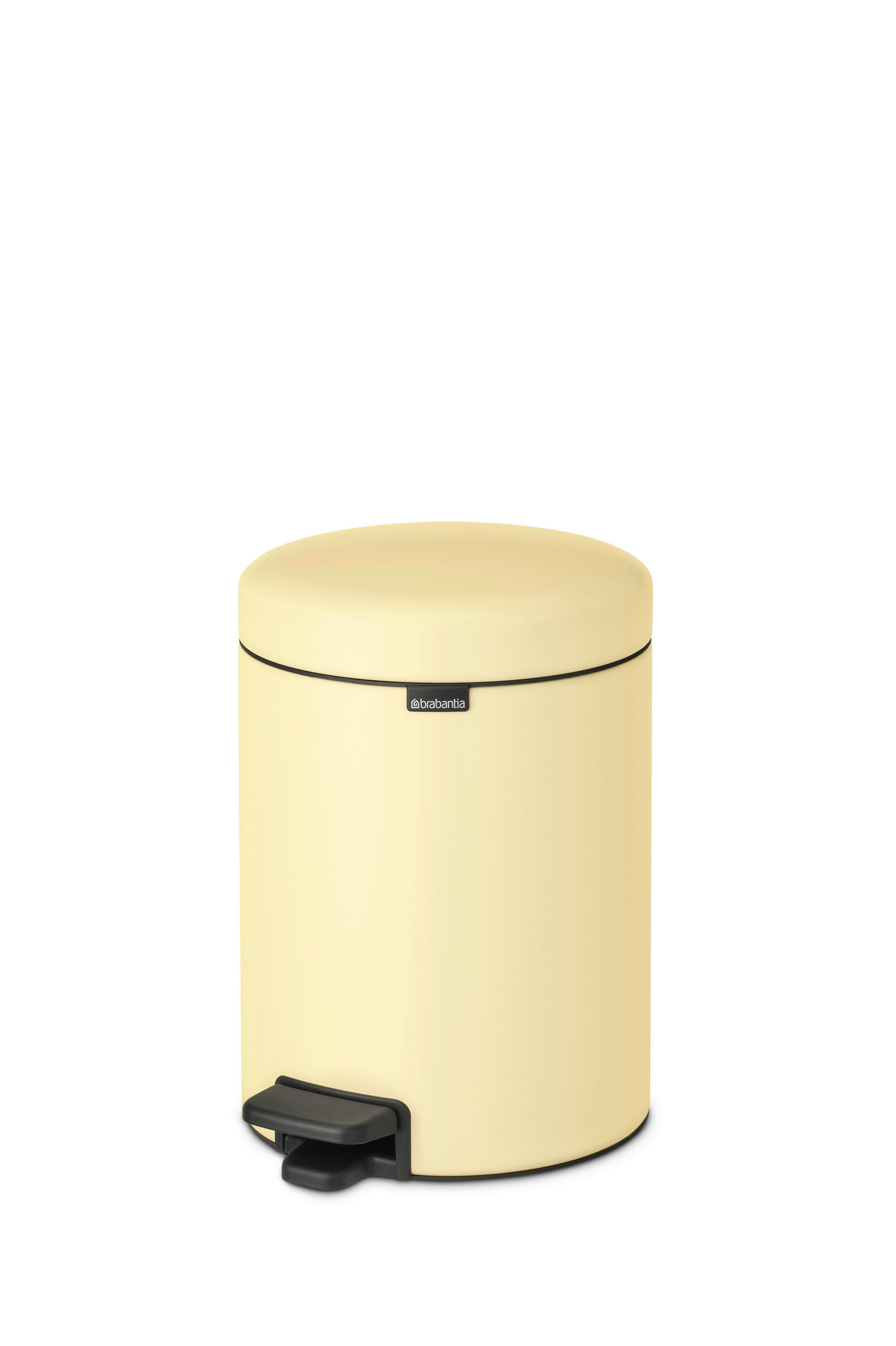 PEDÁLOS SZEMETES 5 l  - fekete/világossárga, Design, műanyag/fém (5l)