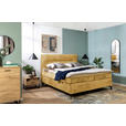 BOXSPRINGBETT 180/200 cm,  in Currygelb, Topper, H4 + H4 = sehr fest  - Currygelb/Schwarz, Design, Textil/Metall (180/200cm) - Esposa
