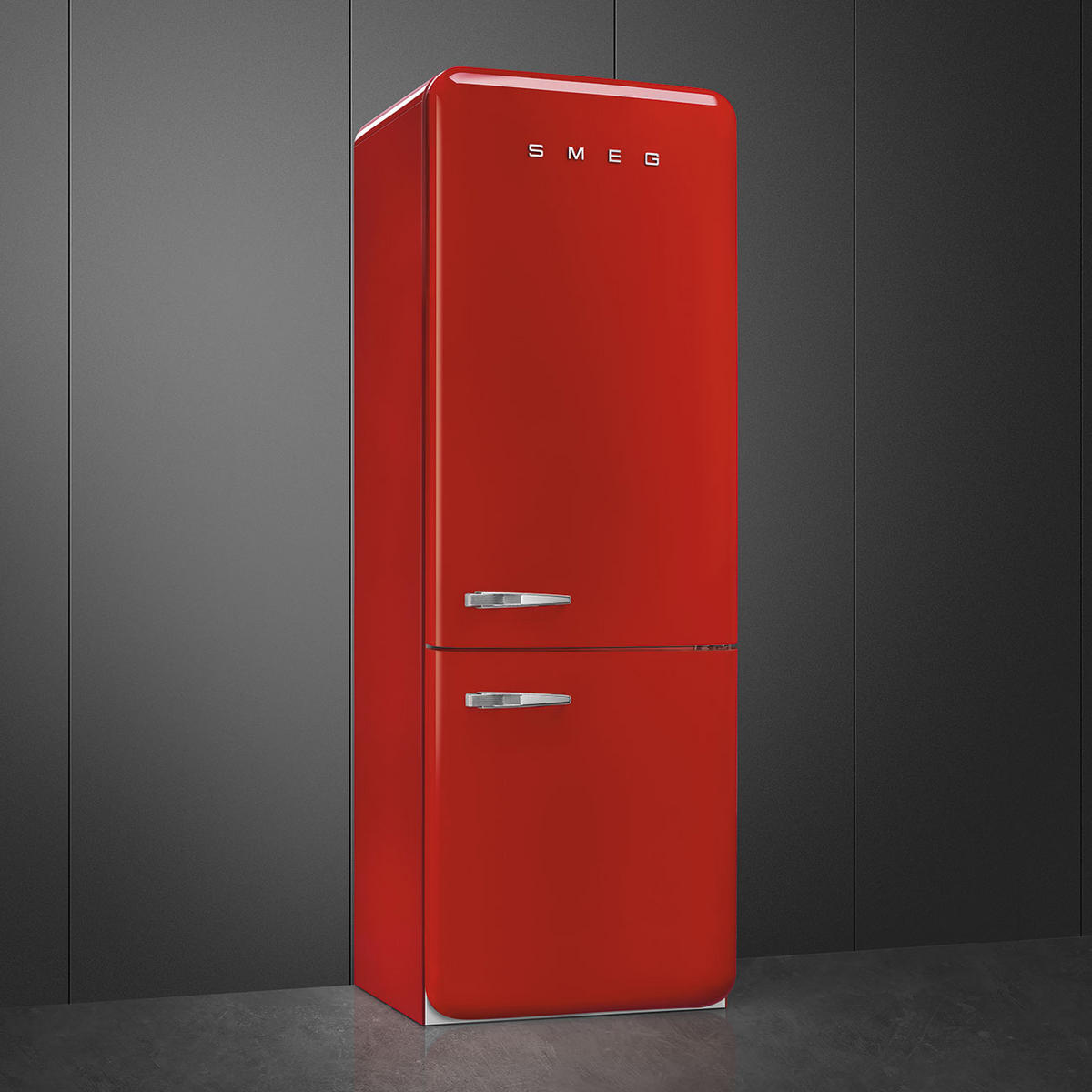 KÜHL-GEFRIER-KOMBINATION FAB38RRD5  - Rot, Basics, Metall (70,6/205/71,1cm) - SMEG