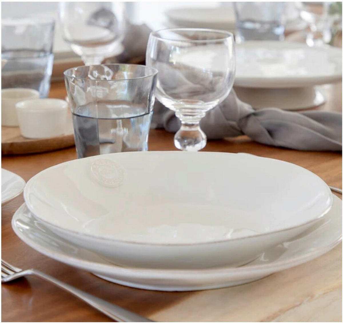 KOMBISERVICE NOVA 5-teilig  - Hellgrau, Basics, Keramik - Costa Nova