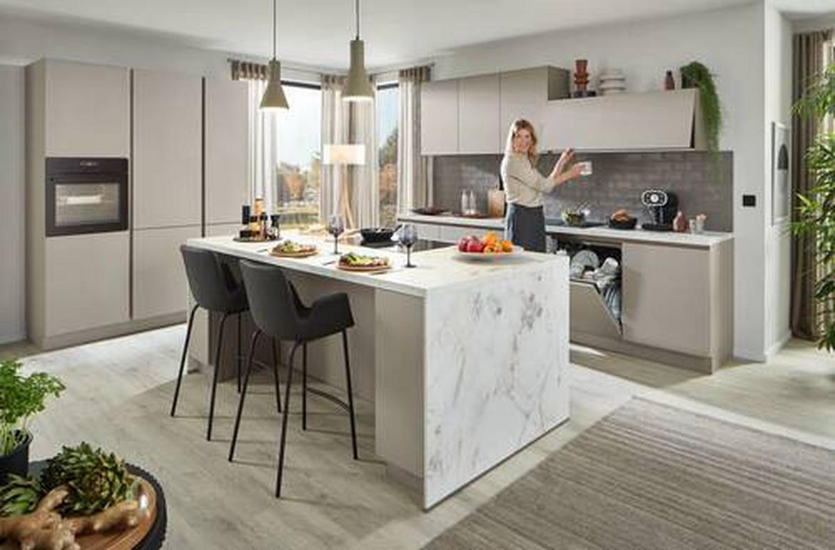 EINBAUKÜCHE   - Cappuccino, Design, Holzwerkstoff - Dieter Knoll