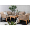 LOUNGEGARNITUR 4-teilig   Akazie Aluminium  - Beige/Akaziefarben, KONVENTIONELL, Holz/Textil (164/75null) - Gardenson