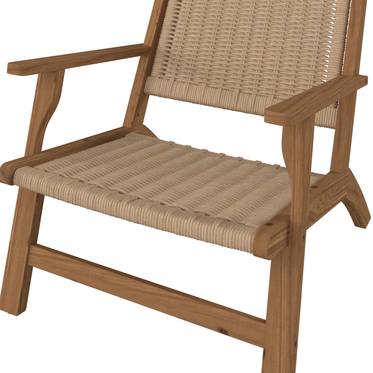 GARTENSESSEL Holz, Kunststoff Akaziefarben, Beige  - Beige/Akaziefarben, MODERN, Holz/Kunststoff (66/76/80cm) - Ambia Garden
