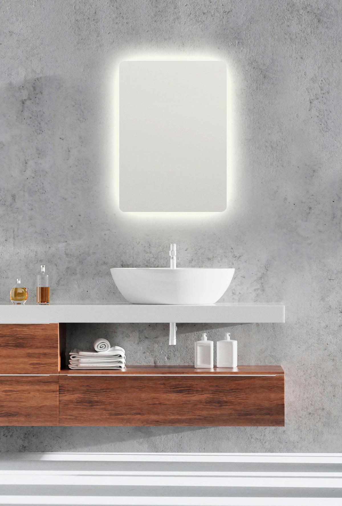 BADEZIMMERSPIEGEL 50/70/3,5 cm  - Basics, Glas (50/70/3,5cm) - P & B