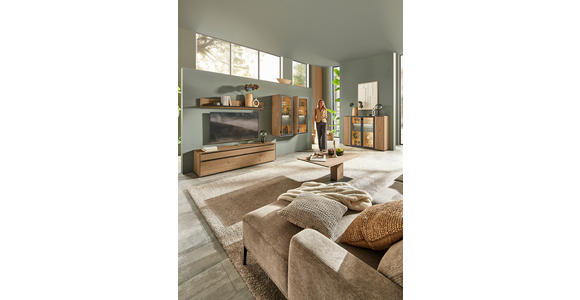 LOWBOARD Kastanienfarben  182/47,1/47,1 cm  - Kastanienfarben/Anthrazit, Natur, Holz/Metall (182/47,1/47,1cm) - Valnatura