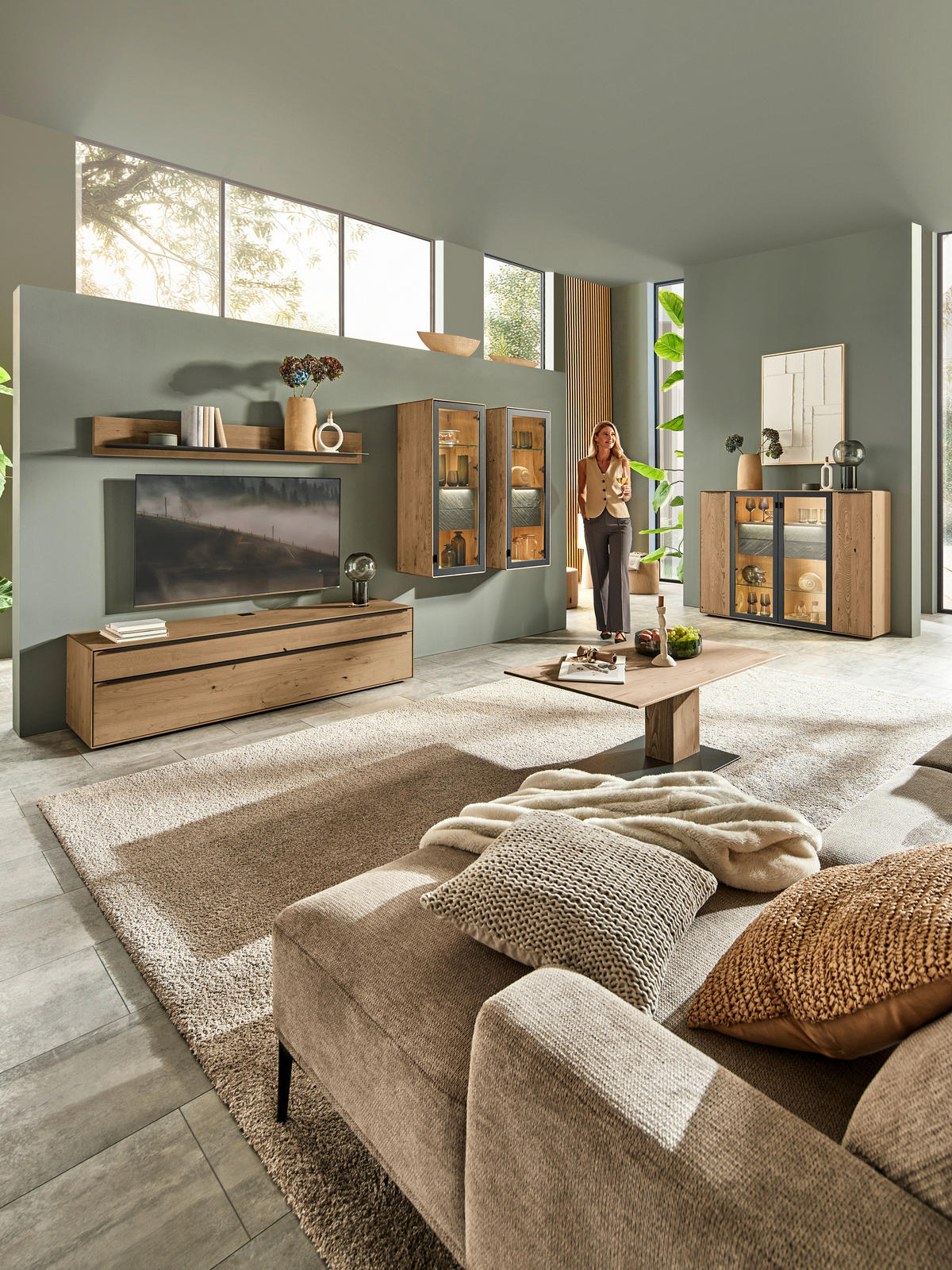 LOWBOARD Kastanienfarben  182/47,1/47,1 cm  - Kastanienfarben/Anthrazit, Natur, Holz/Metall (182/47,1/47,1cm) - Valnatura