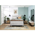 BOXSPRINGBETT 140/200 cm  in Hellgrau  - Hellgrau/Schwarz, Design, Textil/Metall (140/200cm) - Esposa