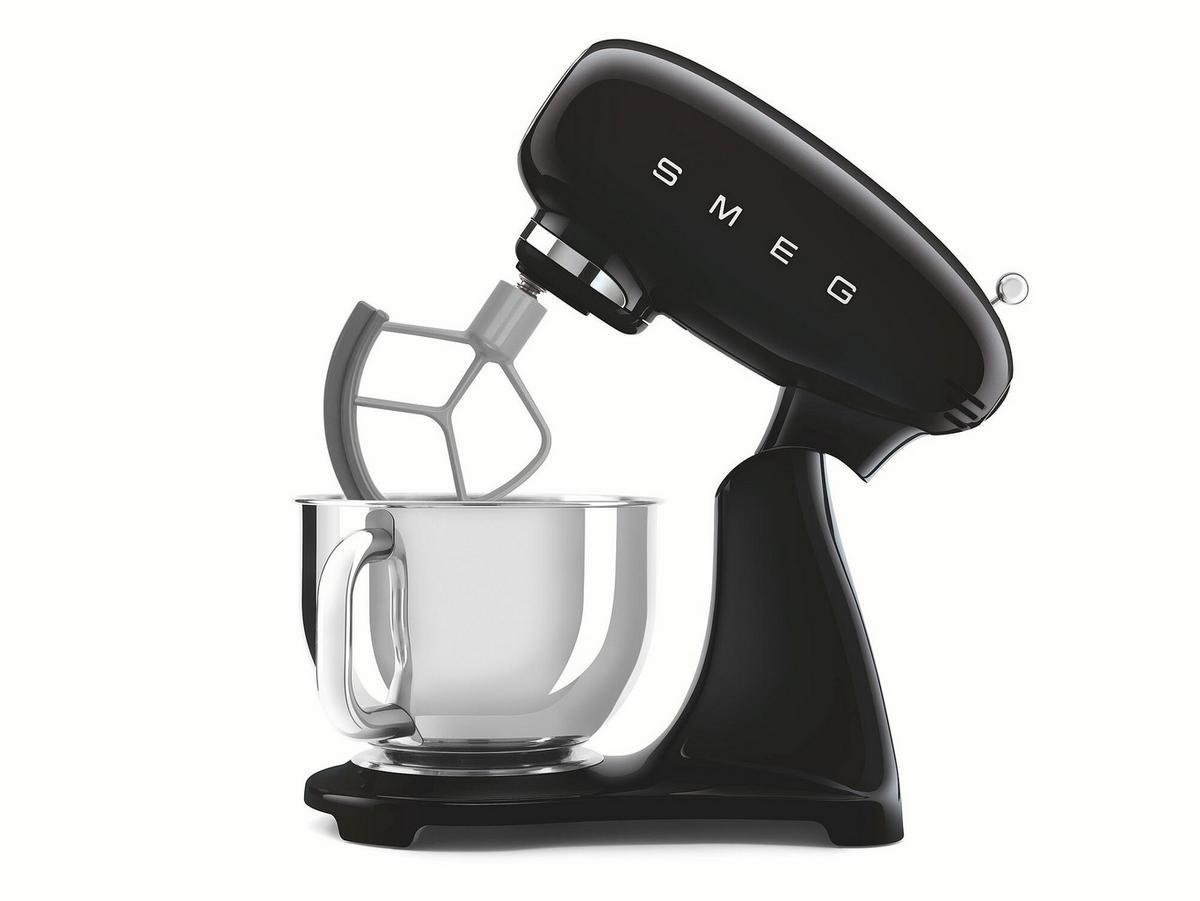 KÜCHENMASCHINE 50´S STYLE SMF05CREU  - Alufarben/Schwarz, Basics, Metall (40,2/37,8/22,1cm) - SMEG