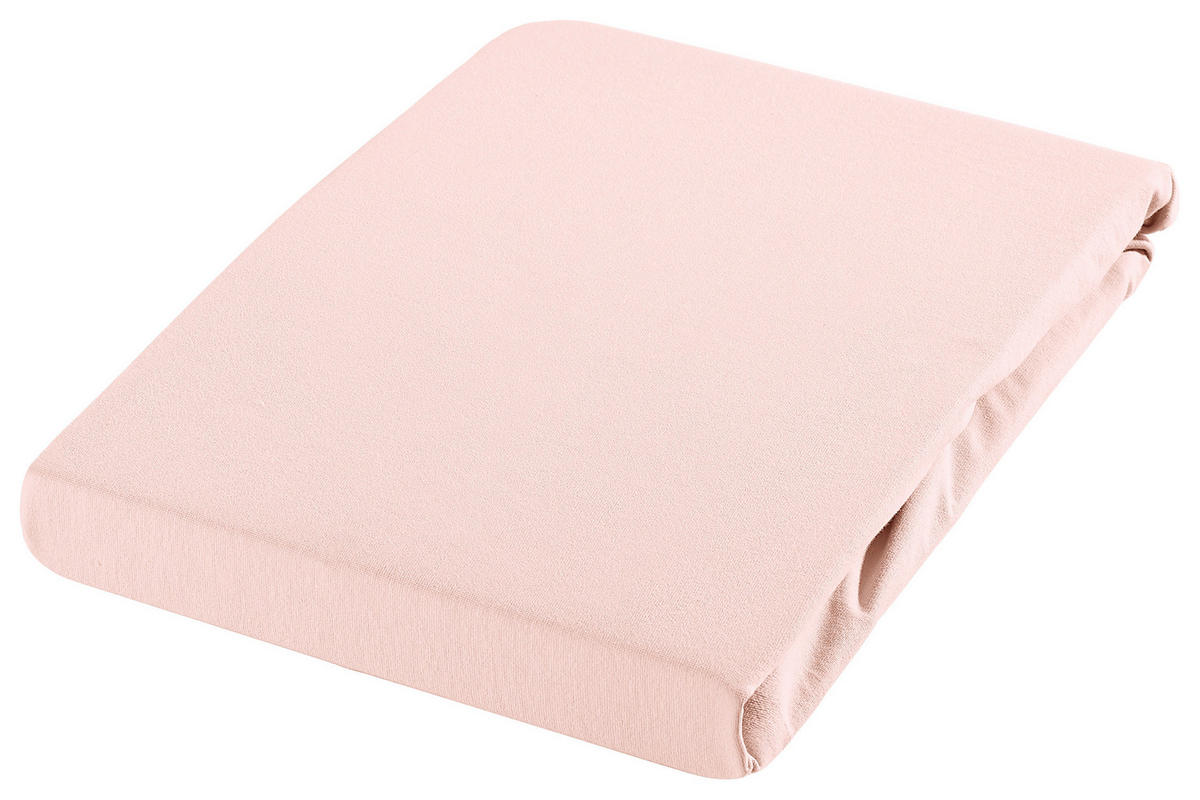 SPANNBETTTUCH Florenz Jersey  - Rosa, Basics, Textil (90-100/200-220cm) - Novel