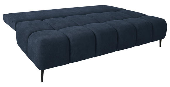 SCHLAFSOFA in Jacquard Dunkelblau  - Schwarz/Dunkelblau, MODERN, Textil/Metall (204/90/95cm) - Hom`in