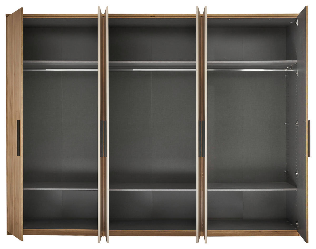 DREHTÜRENSCHRANK 300/228/60 cm,  in Eichefarben, Kaschmir, 6-türig  - Kaschmir/Eichefarben, Design, Holzwerkstoff/Metall (300/228/60cm) - Xora