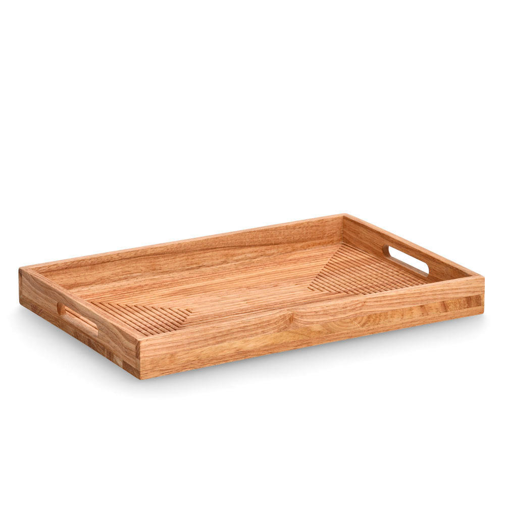 SERVIERTABLETT Holz  - Naturfarben, Basics, Holz (45,7/30,5/4,5cm) - Zeller Present