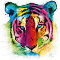 KUNSTDRUCK Tiere 30/30 cm  - Blau/Gelb, Basics, Papier (30/30cm) - Monee