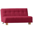 SCHLAFSOFA Juice in Rot  - Rot/Naturfarben, Design, Holz/Textil (165/92/102cm) - Novel