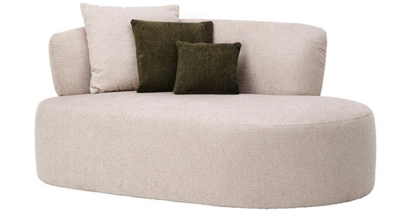 RÉCAMIERE  in Chenille Dunkelgrün, Beige  - Dunkelgrün/Beige, MODERN, Kunststoff/Textil (166/86/105cm) - Hom`in