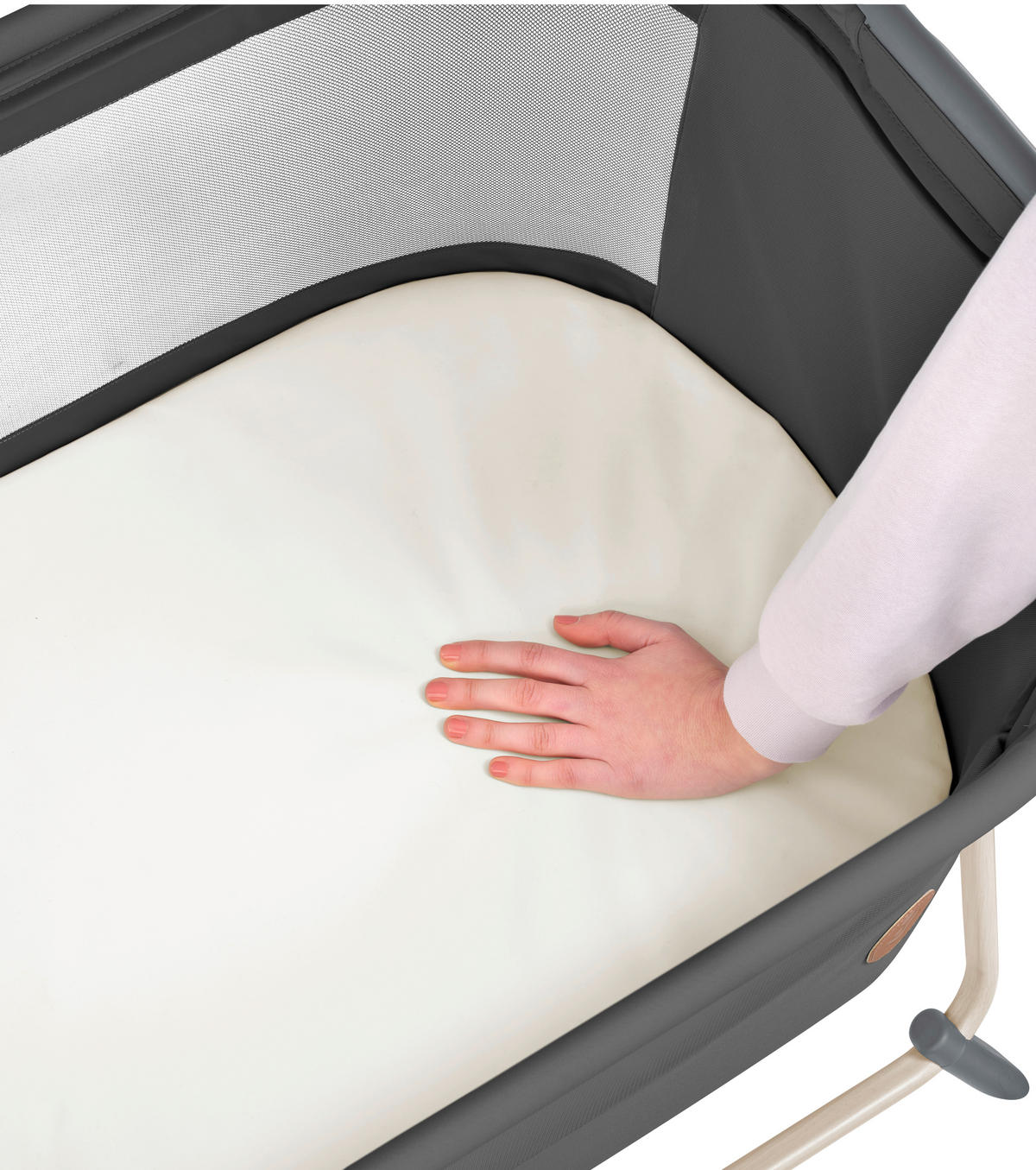 BEISTELLBETT Tori  - Dunkelgrau, Basics, Textil (86/76/61cm) - Maxi-Cosi