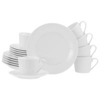 KAFFEESERVICE 18-teilig Weiß Base Weiß  - Weiß, Basics, Keramik - Creatable