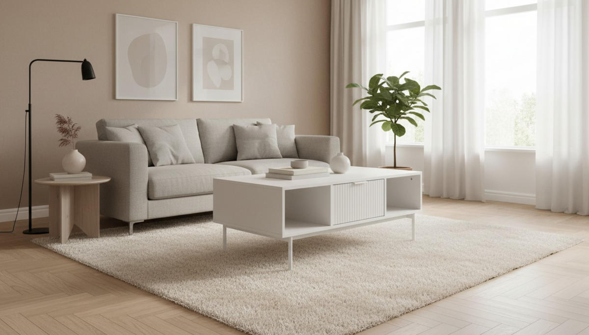 COUCHTISCH 100/55/40 cm rechteckig Kaschmir  - Kaschmir, Design, Holzwerkstoff/Metall (100/55/40cm) - MID.YOU
