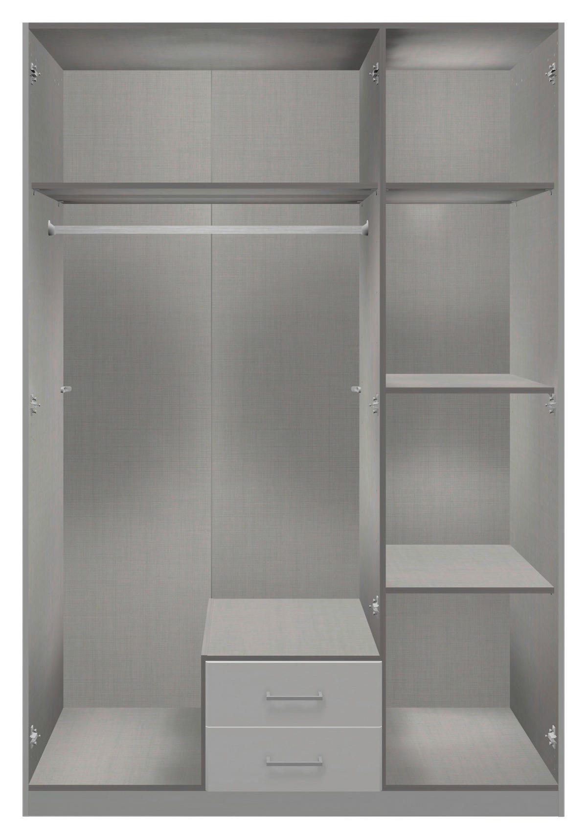 ORMAR SA KLASIČNIM VRATIMA kašmir  135/199/58 cm  - kašmir, Moderno, staklo/pločasti materijal (135/199/58cm) - MID.YOU