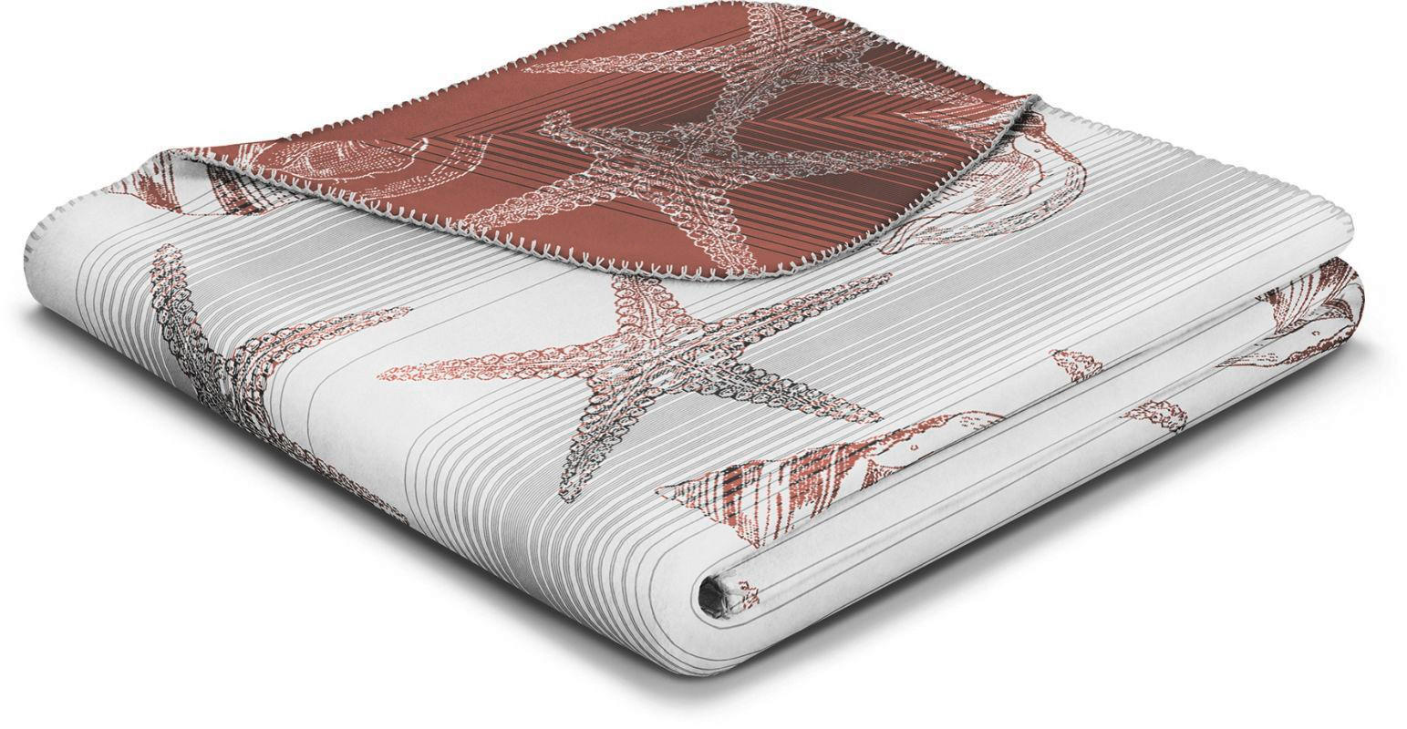 ĆEBE 150/200 cm  THALASSIAN  - bež/crvena, Osnovno, tekstil (150/200cm)