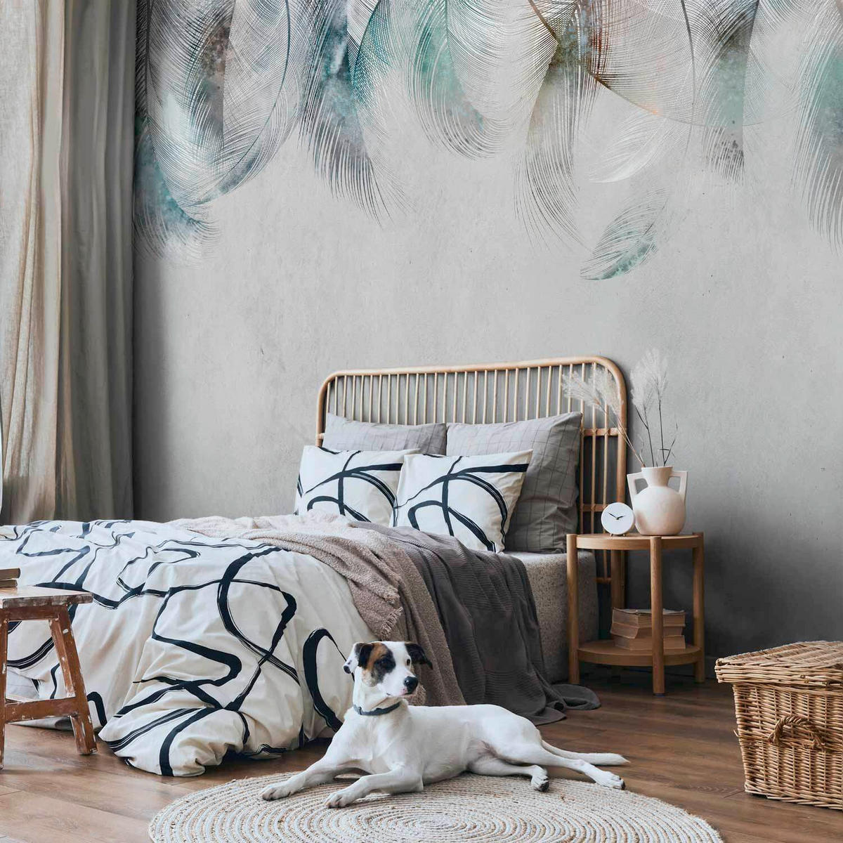 FOTOTAPETE  - Türkis/Grau, LIFESTYLE, Textil (300/210cm) - artgeist