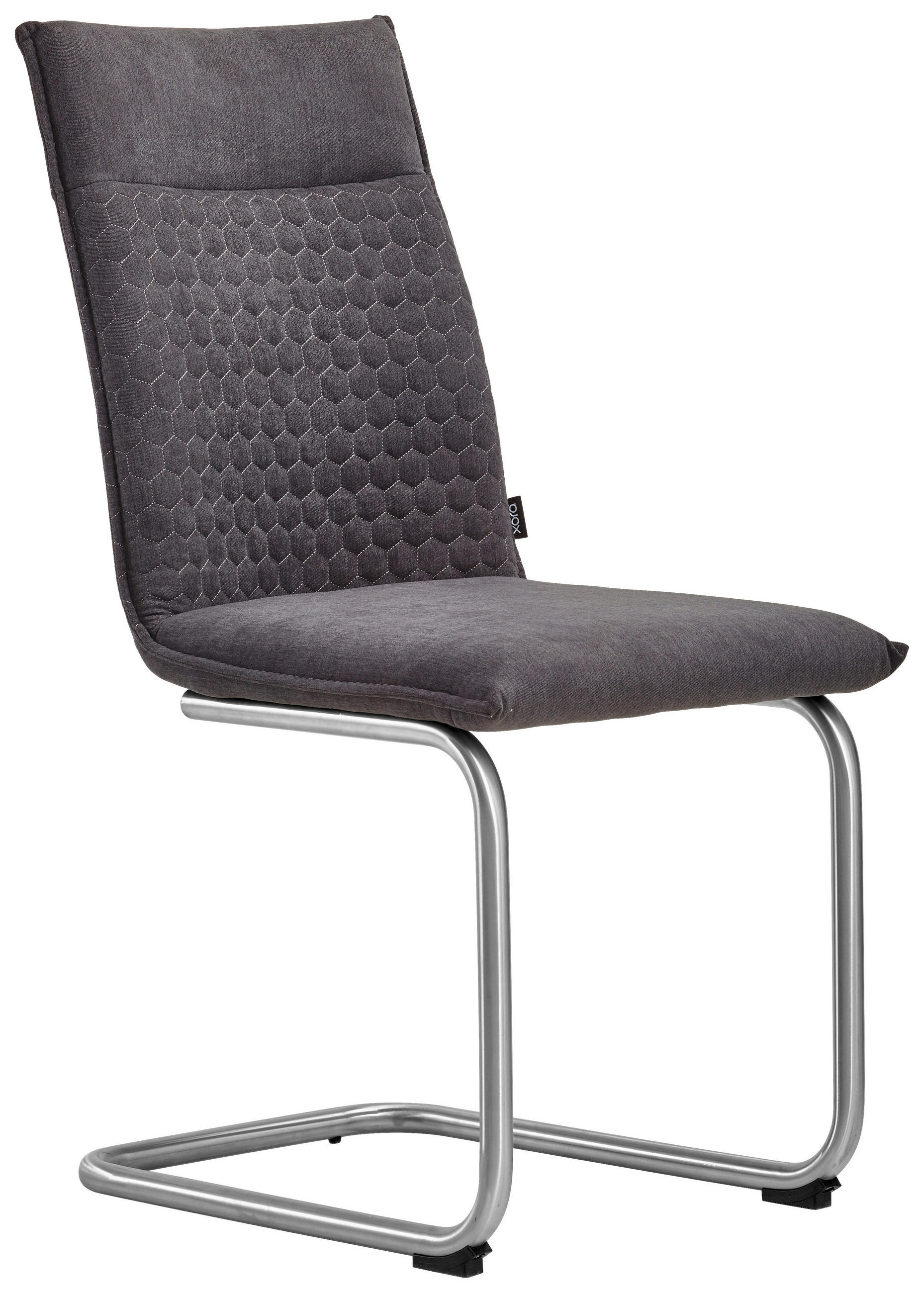 Xora STOLIČKA S PRUŽNÝM PODNOŽÍM, mikrovlákno, farba ušľachtilej ocele, tmavosivá