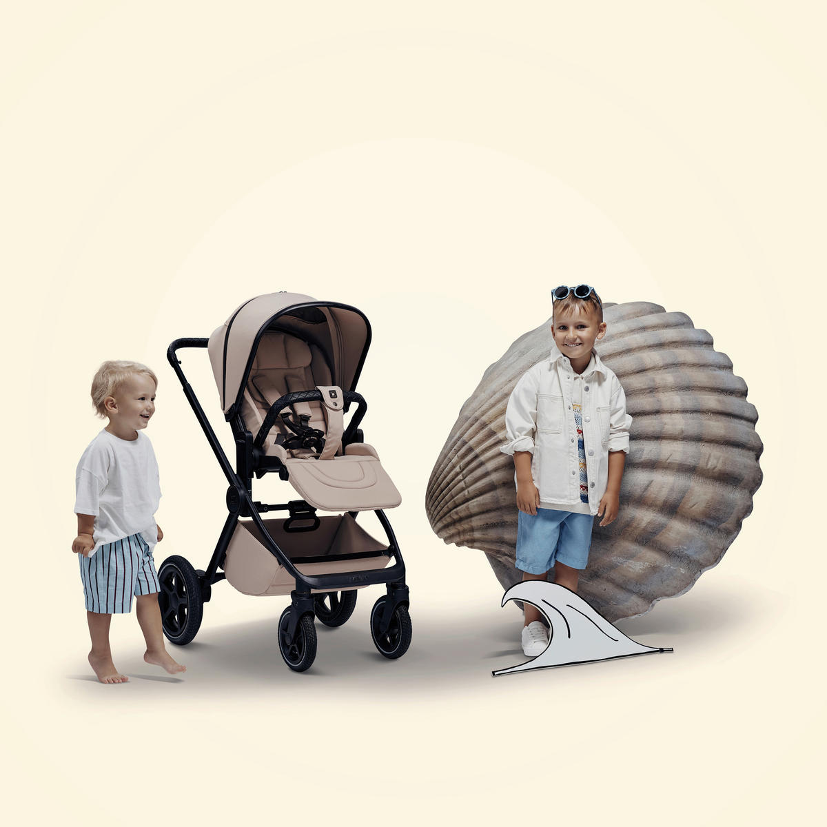 KOMBIKINDERWAGEN  Gio 2.0  Tonka  - Braun, Basics (84/61/114cm) - Moon