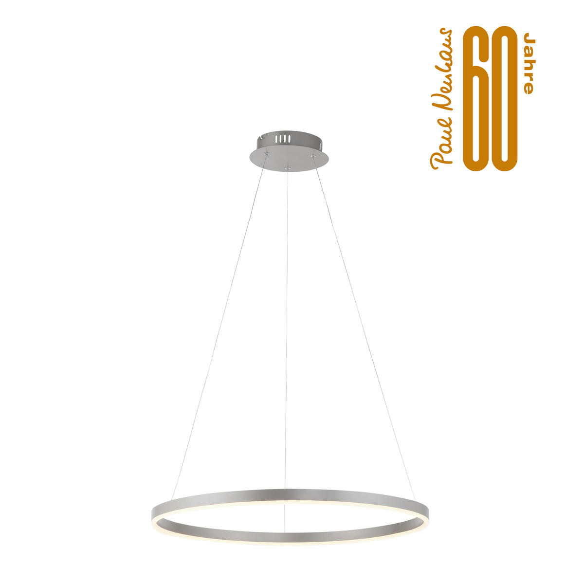 LED-HÄNGELEUCHTE Ritus 58,5/58,5/120 cm   - Alufarben, Design, Kunststoff/Metall (58,5/58,5/120cm)