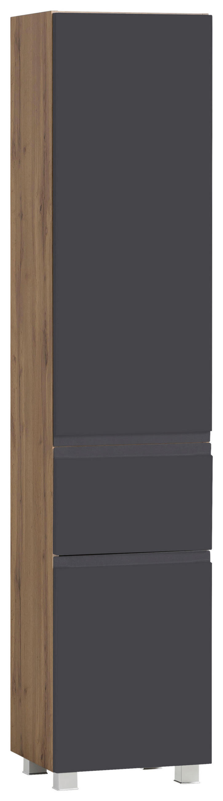 HOCHSCHRANK 40/180/35 cm  - Eiche Wotan/Grau, MODERN, Holzwerkstoff (40/180/35cm) - Held