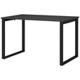 SCHREIBTISCH 120/80/75 cm, Graphitfarben, Schwarz, in verschiedenen Holz-Dekoren erhältlich, justierbare Füße  - Graphitfarben/Schwarz, MODERN, Holzwerkstoff/Metall (120/80/75cm) - Novel