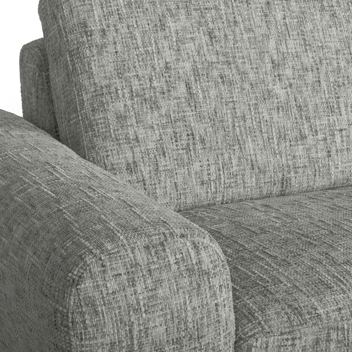 ECKSOFA  Webstoff Grau  - Chromfarben/Grau, Design, Textil/Metall (273/250cm) - Livetastic